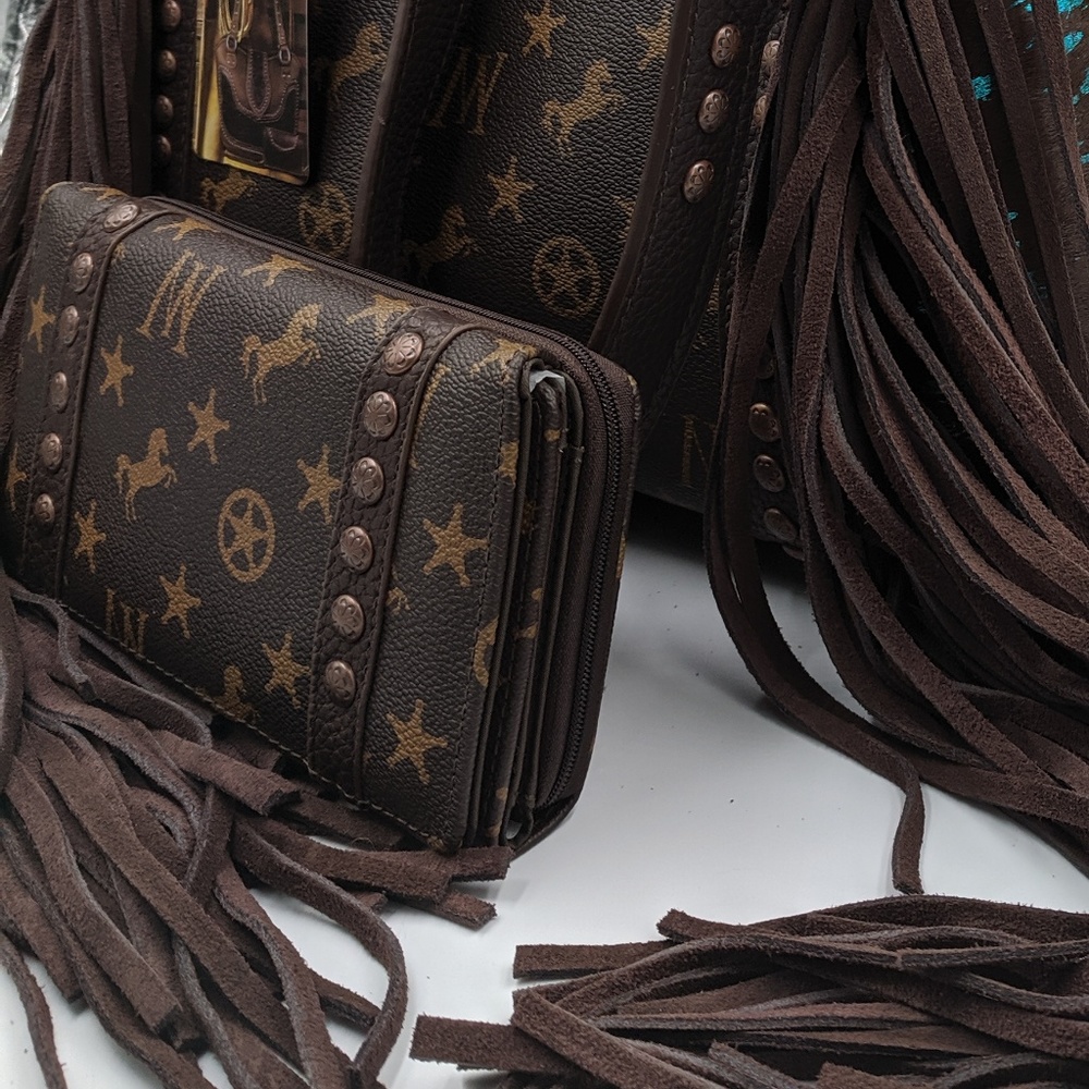 Montana West Signature Copper Studded Wallet - Picture 2 of 5